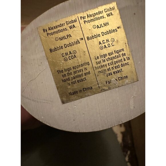 Curtis Joseph Team Canada Olympic 2002 Bobblehead By Alexander Global Promotions - Picture 3 of 3